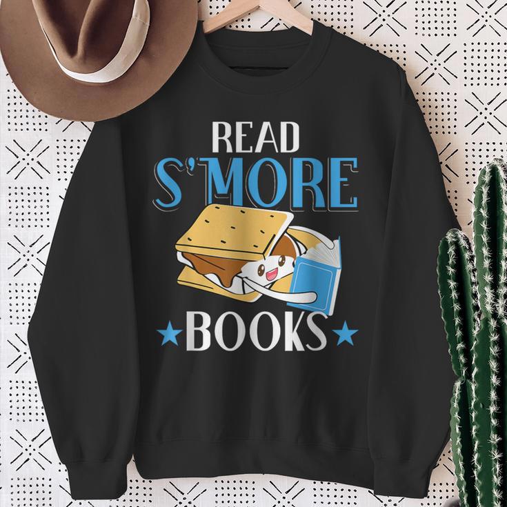 Read Smore Books Men Campfire Camping Camper Sweatshirt Gifts for Old Women Read Smore Books Men Campfire Camping Camper Sweatshirt Gifts for Old Women