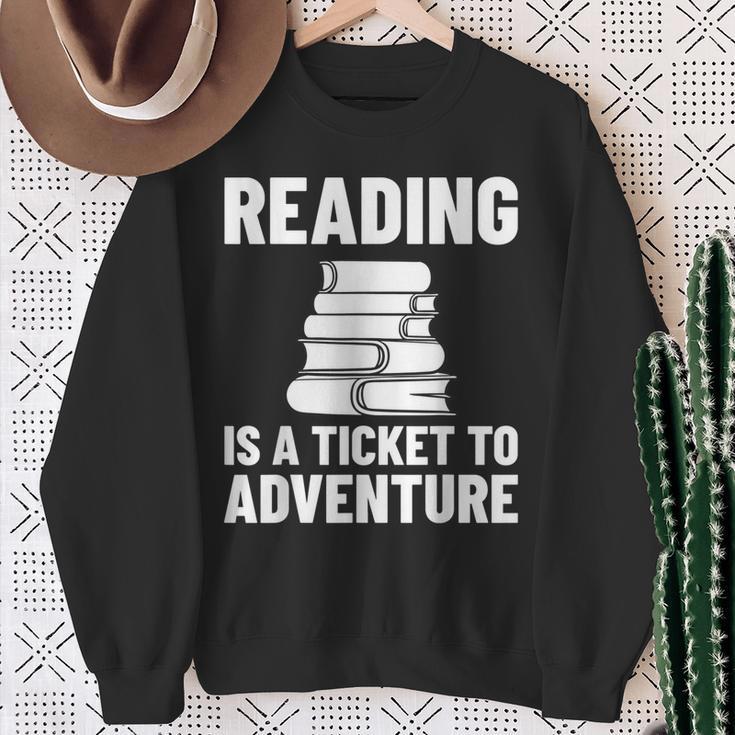 Reader Book Reading Bookworm Librarian Sweatshirt Gifts for Old Women