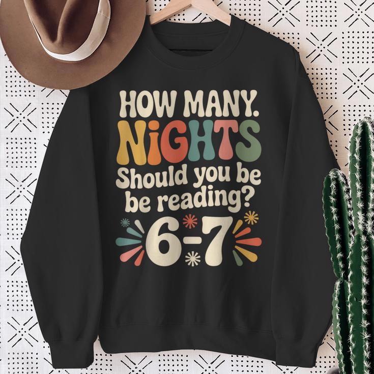 Reading 6 7 Six Seven Meme English Teacher Book Lover Sweatshirt Gifts for Old Women Reading 6 7 Six Seven Meme English Teacher Book Lover Sweatshirt Gifts for Old Women