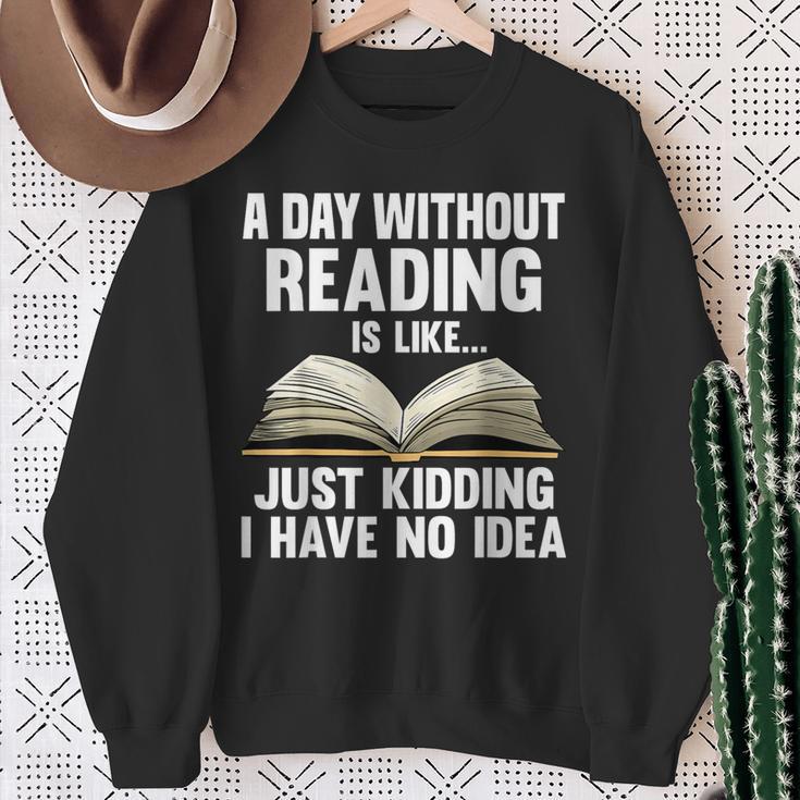 Reading Art For Men Women Reading Book Lover Bookworm Small Sweatshirt Gifts for Old Women