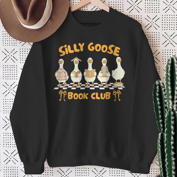 Reading Book Lover Bookish Reader Silly Goose Book Club Sweatshirt Gifts for Old Women Reading Book Lover Bookish Reader Silly Goose Book Club Sweatshirt Gifts for Old Women