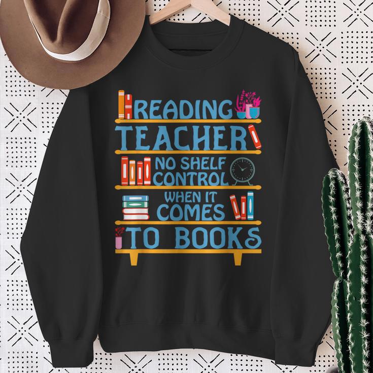 Reading Books Reading Teacher Sweatshirt Gifts for Old Women