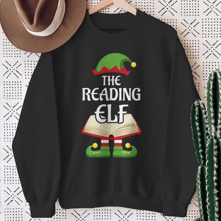 Reading Elf Family Matching Group Christmas Books Sweatshirt Gifts for Old Women