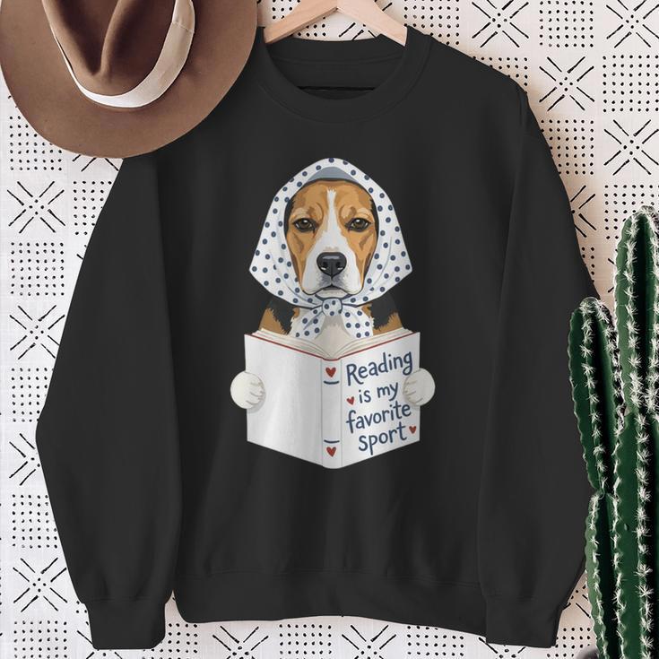 Reading Is My Favorite Sport Beagle Book Lover Sweatshirt Gifts for Old Women Reading Is My Favorite Sport Beagle Book Lover Sweatshirt Gifts for Old Women