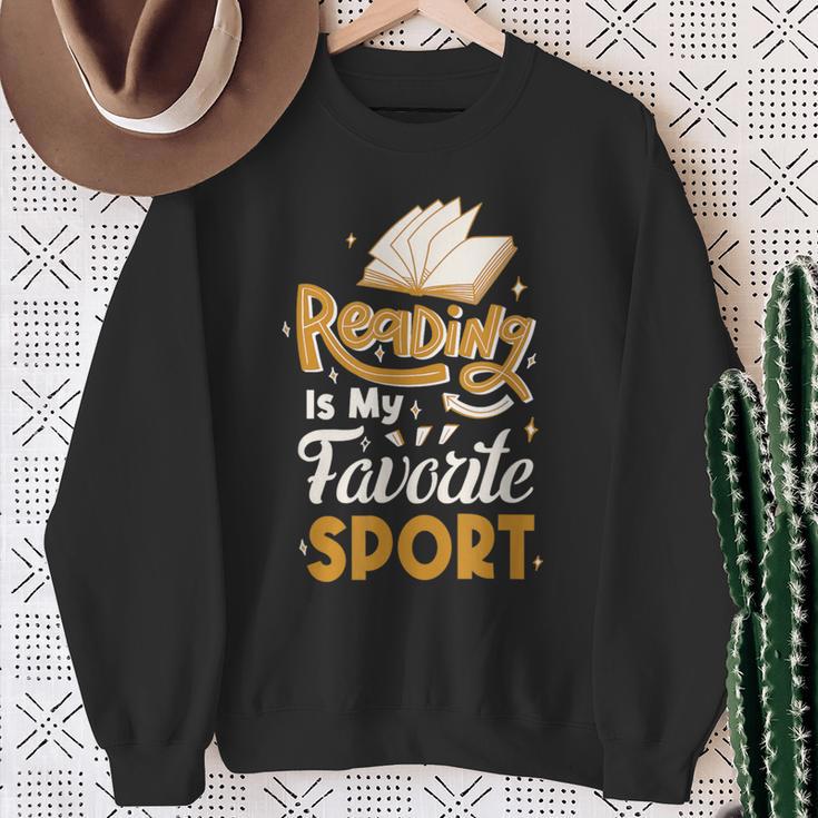 Reading Is My Favorite Sport Read Books For a Bookworm Sweatshirt Gifts for Old Women