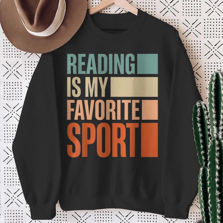 Reading Is My Favorite Sport Reader Book Worm Sweatshirt Gifts for Old Women