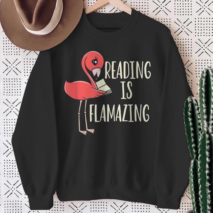 Reading Is Flamazing Reading Lover Book Nerd Bookworm Sweatshirt Gifts for Old Women Reading Is Flamazing Reading Lover Book Nerd Bookworm Sweatshirt Gifts for Old Women