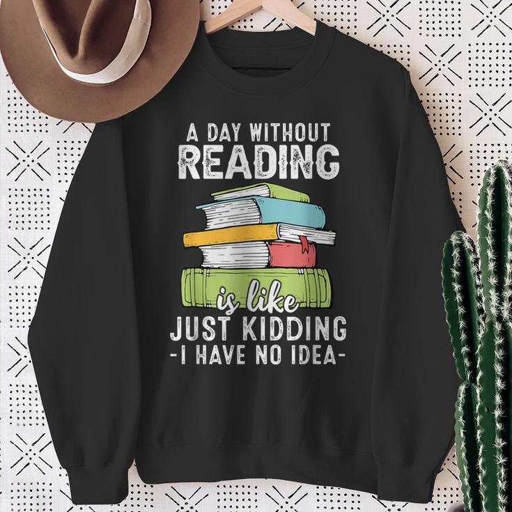 Reading Reader Bookworm Saying Reading Books Lover Sweatshirt Gifts for Old Women