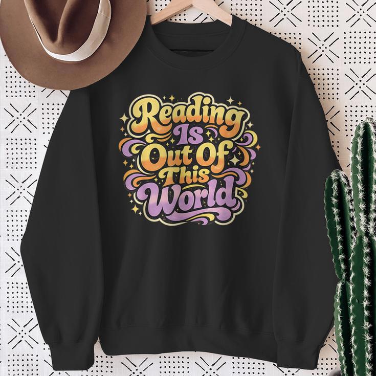 Reading Is Out Of This World Reader Book Him Her Library Sweatshirt Gifts for Old Women Reading Is Out Of This World Reader Book Him Her Library Sweatshirt Gifts for Old Women