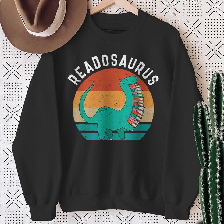Readosaurus Reading Book Dino Fossils Dinsosaur Sweatshirt Gifts for Old Women Readosaurus Reading Book Dino Fossils Dinsosaur Sweatshirt Gifts for Old Women