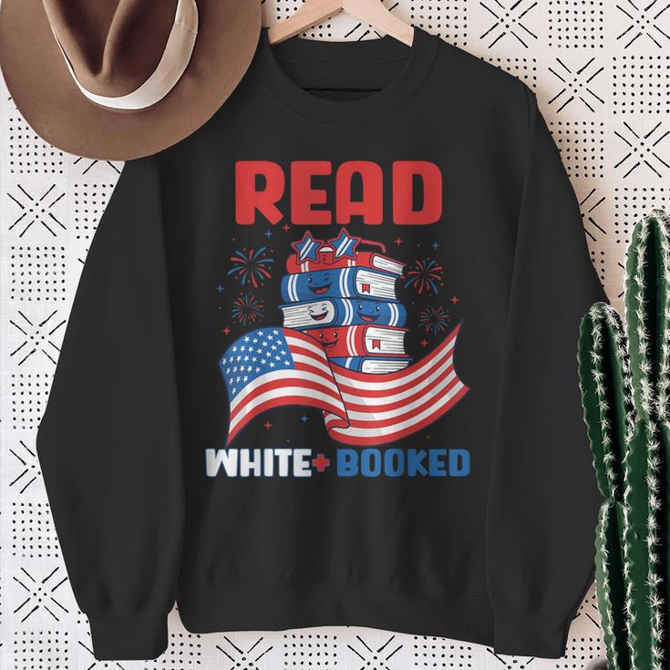 Red And Booked 4th Of July Patriotic Book Lover Art Sweatshirt Gifts for Old Women Red And Booked 4th Of July Patriotic Book Lover Art Sweatshirt Gifts for Old Women