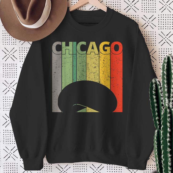 Retro Chicago Intage Chicago Bean Cloud Gate スウェットシャツ 年配の女性への贈り物