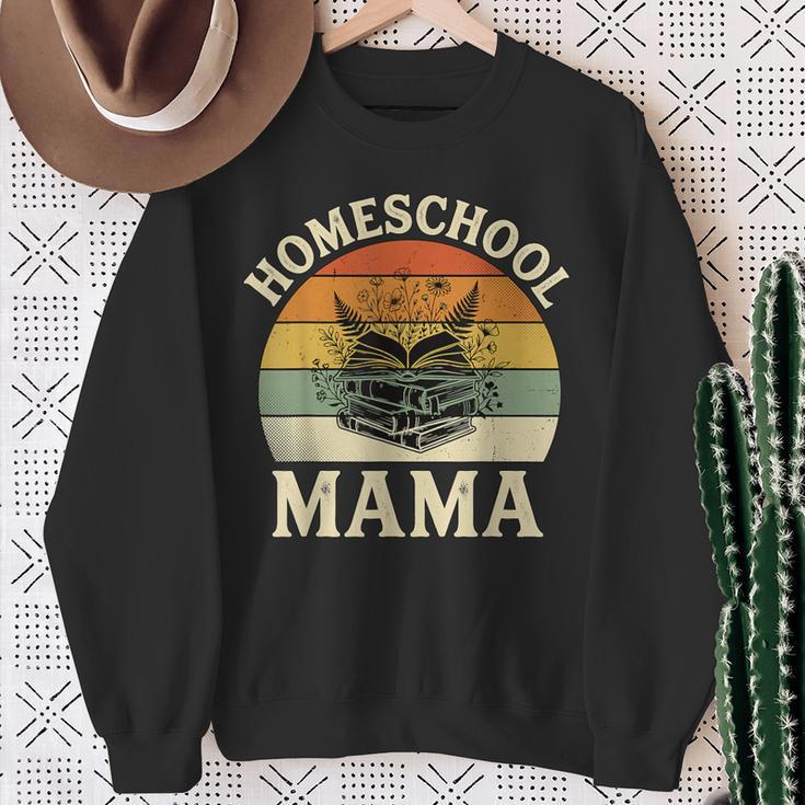 Retro Floral Homeschool Mama Wildflower Book Stack Aesthetic Sweatshirt Gifts for Old Women Retro Floral Homeschool Mama Wildflower Book Stack Aesthetic Sweatshirt Gifts for Old Women