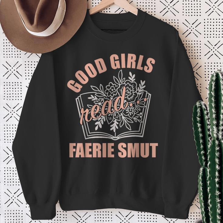 Romantasy Book Merch Good Girls Spicy Book Lover Fairy Tales Sweatshirt Gifts for Old Women