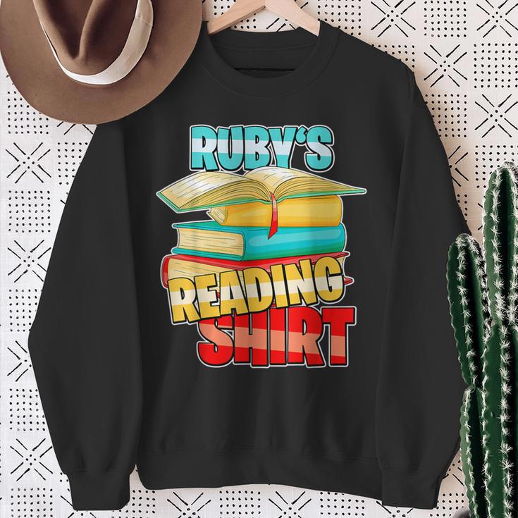 Ruby's Reading Shirt Personalized Book Reading Sweatshirt Gifts for Old Women Ruby's Reading Shirt Personalized Book Reading Sweatshirt Gifts for Old Women
