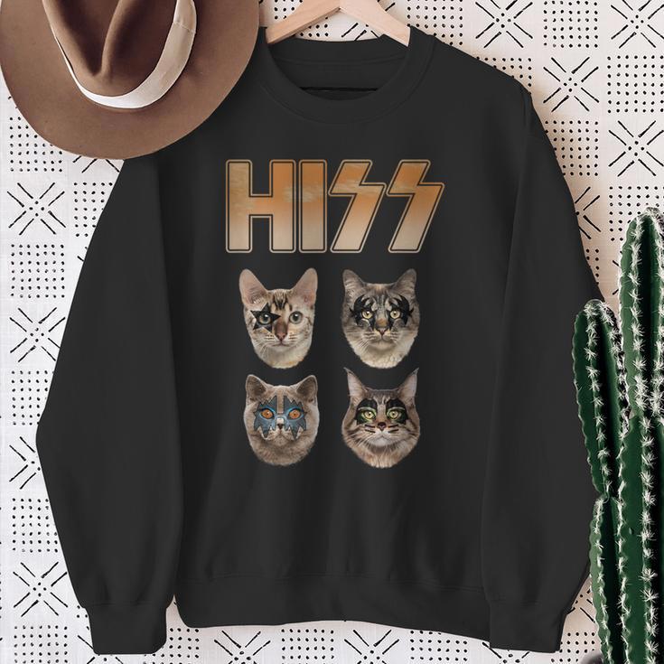 Hiss Rocktars 猫と子猫 スウェットシャツ 年配の女性への贈り物