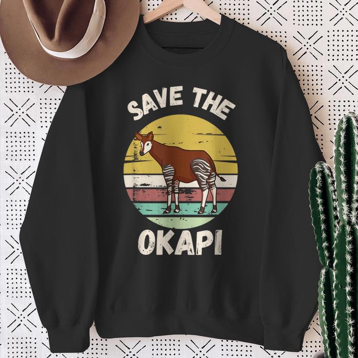 Save The Okapi コンゴキリン オカピ スウェットシャツ 年配の女性への贈り物