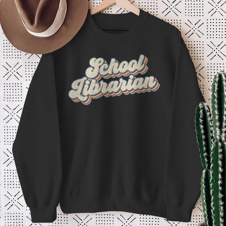 School Librarian Library Worker Bookworm Book Cataloger Sweatshirt Gifts for Old Women