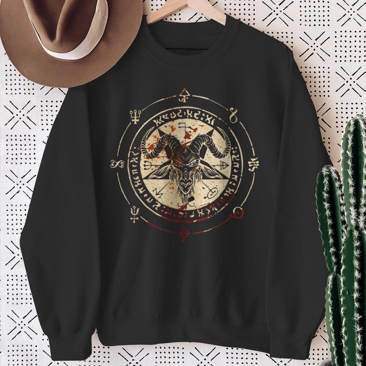 Seal Of Baphomet Occult Pentagram Goatatanic Occult スウェットシャツ 年配の女性への贈り物