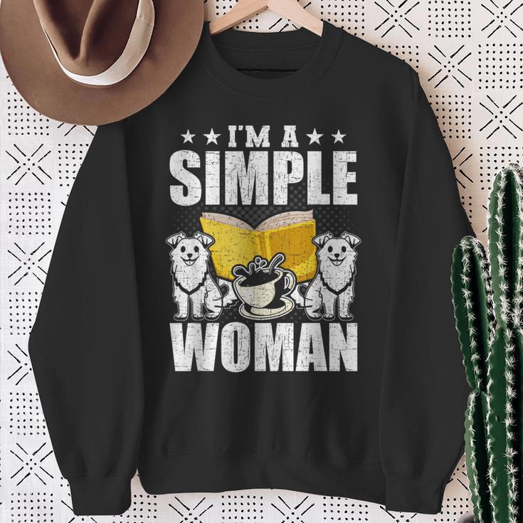 I Am a Simple Woman Book Lover Read Sweatshirt Gifts for Old Women