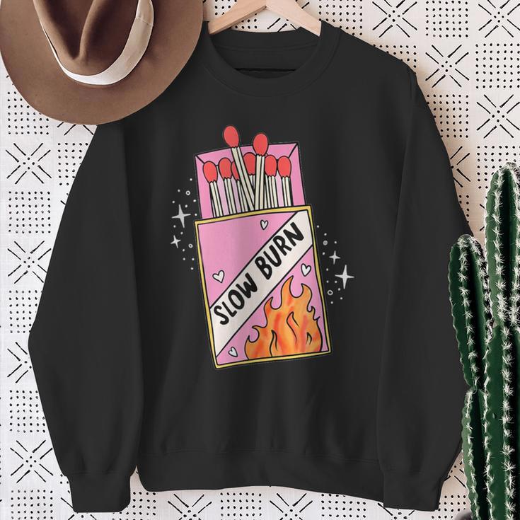 Slow Burn Book Trope Worth The Wait Love Takes Time Sweatshirt Gifts for Old Women