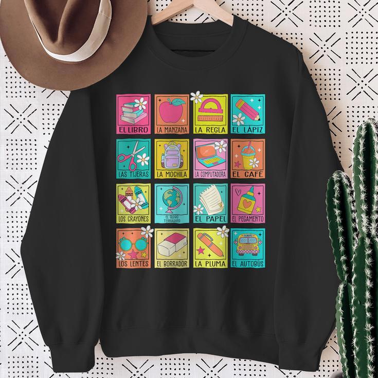 Spanish Teacher Book Back To School Sweatshirt Gifts for Old Women