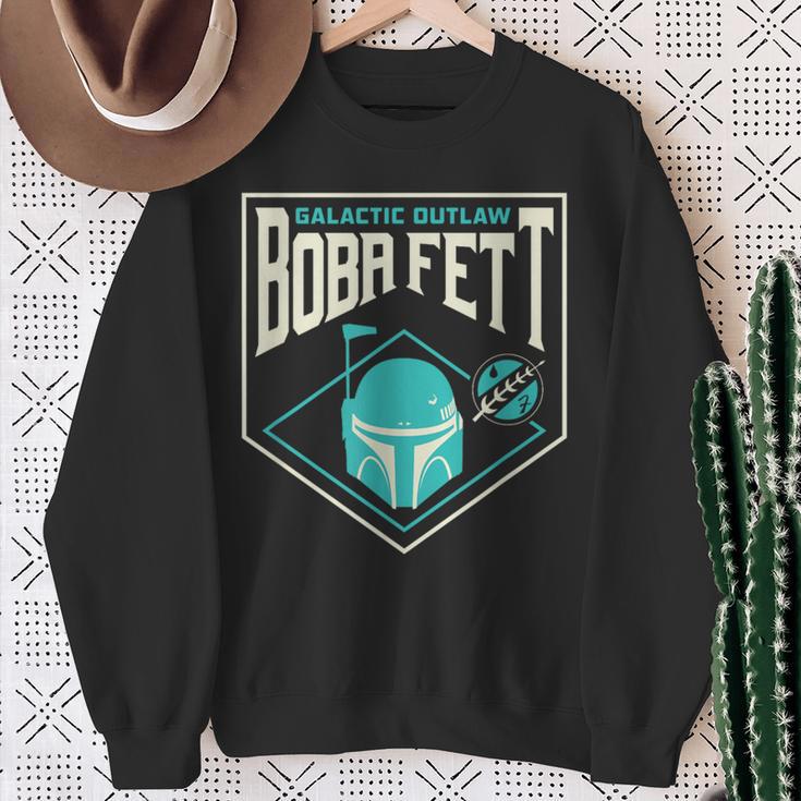 Star Wars The Book Of Boba Fett Galactic Outlaw Badge Sweatshirt Gifts for Old Women Star Wars The Book Of Boba Fett Galactic Outlaw Badge Sweatshirt Gifts for Old Women