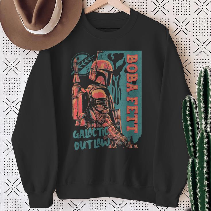 Star Wars The Book Of Boba Fett Galactic Outlaw Poster Sweatshirt Gifts for Old Women