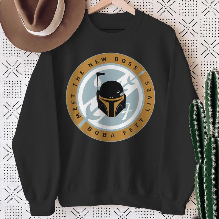 Star Wars The Book Of Boba Fett Meet The New Boss Logo Sweatshirt Gifts for Old Women