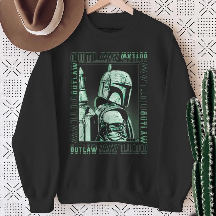 Star Wars The Book Of Boba Fett Outlaw Box Up Sweatshirt Gifts for Old Women