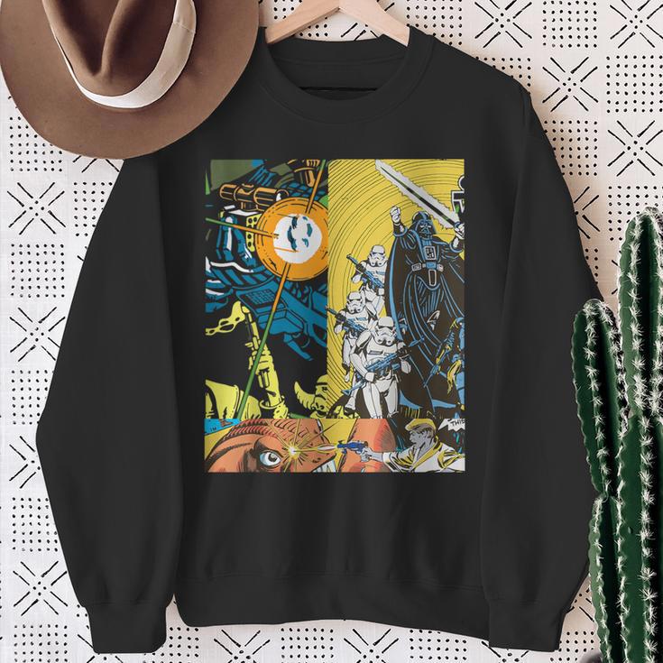 Star Wars Comic Books Battles Darth Vader And Stormtroopers Sweatshirt Gifts for Old Women