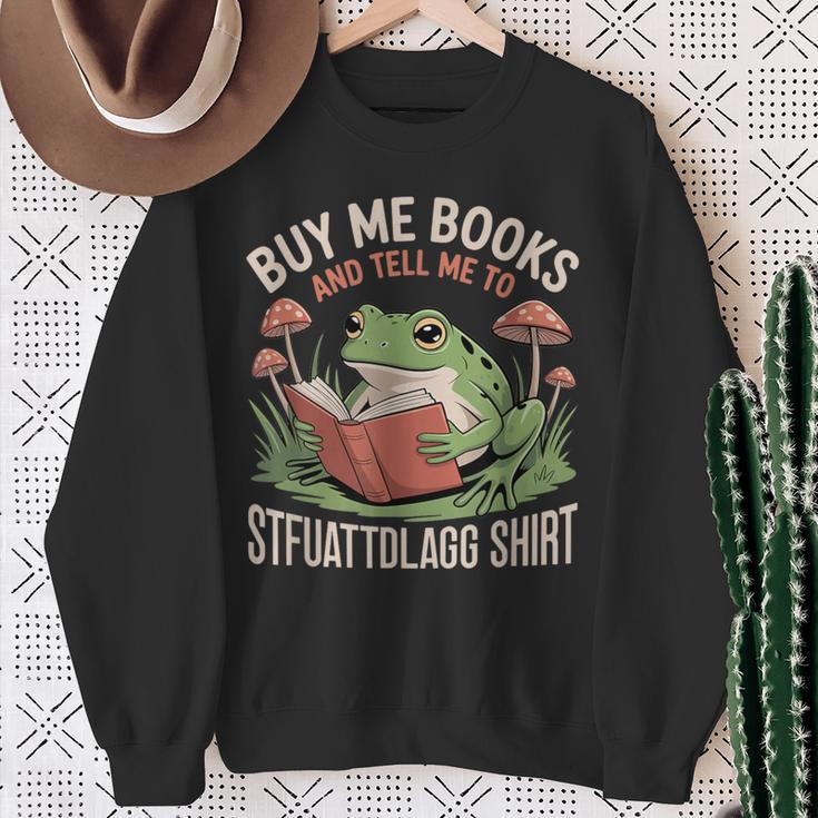 STFUATTDLAGG Shirt Buy Me Books Sweatshirt Gifts for Old Women