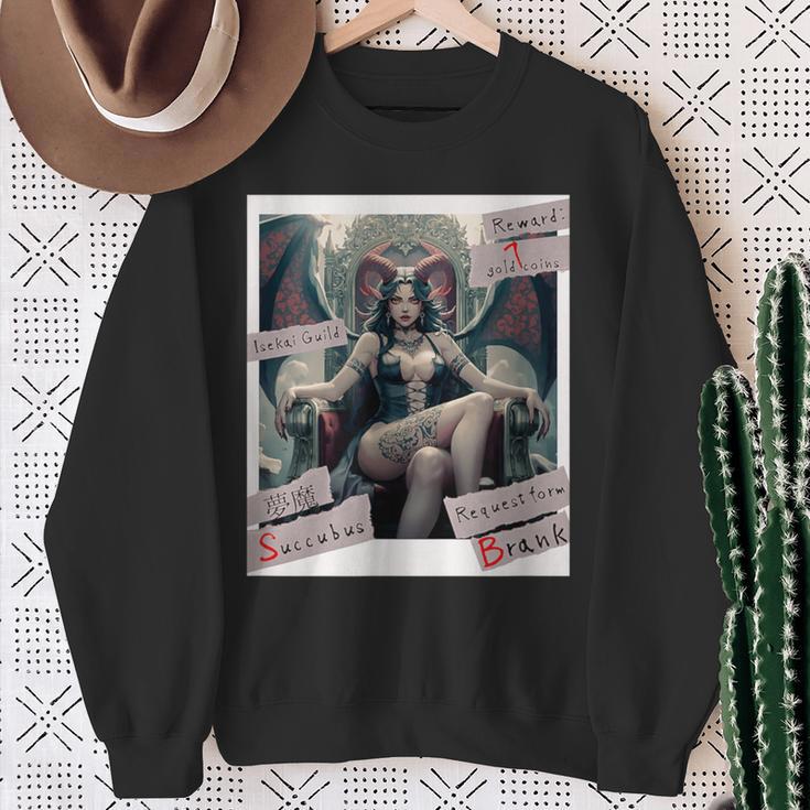 Succubus 2 Yumema Kanji Guild Request Book Another World Fictional Women's Sweatshirt Gifts for Old Women Succubus 2 Yumema Kanji Guild Request Book Another World Fictional Women's Sweatshirt Gifts for Old Women