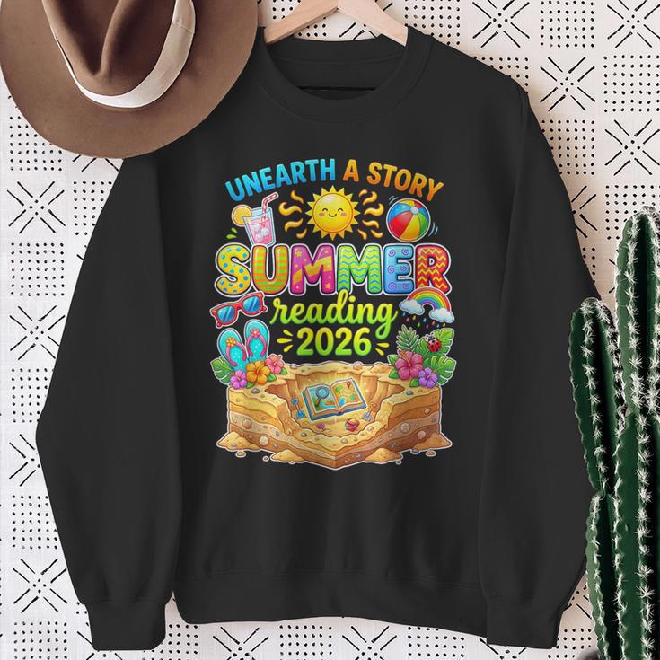 Summer Reading 2026 Unearth a Story Book Reading Sweatshirt Gifts for Old Women Summer Reading 2026 Unearth a Story Book Reading Sweatshirt Gifts for Old Women