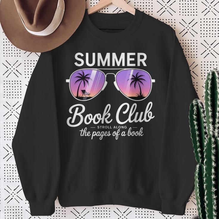 Summer Retro Book Club Beach Vacation Sweatshirt Gifts for Old Women