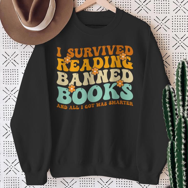 I Survived Reading Banned Books Book Lover Bookaholic Sweatshirt Gifts for Old Women I Survived Reading Banned Books Book Lover Bookaholic Sweatshirt Gifts for Old Women