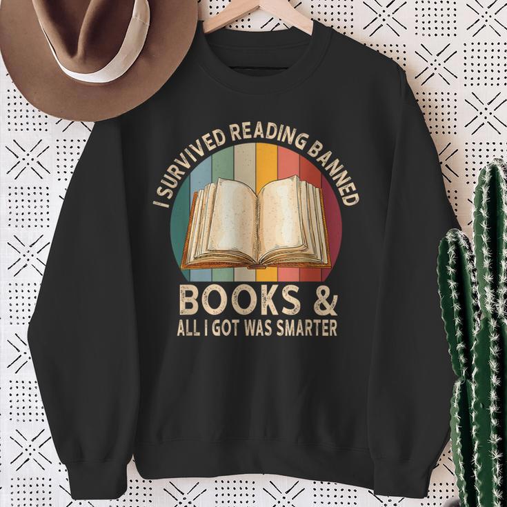 I Survived Reading Banned Books And All I Got Was Smarter Sweatshirt Gifts for Old Women I Survived Reading Banned Books And All I Got Was Smarter Sweatshirt Gifts for Old Women