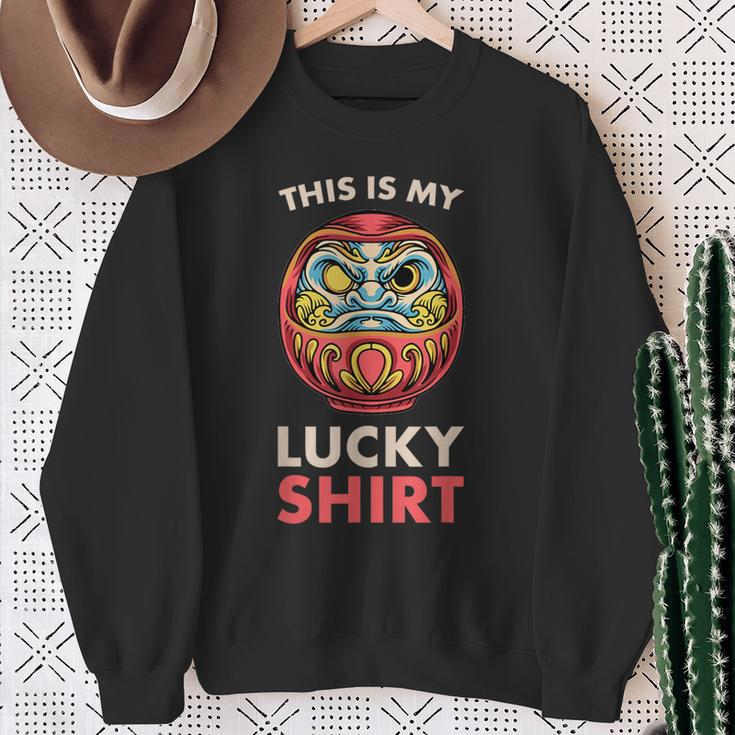 This Is My Lucky 日本のだるま人形 スウェットシャツ 年配の女性への贈り物