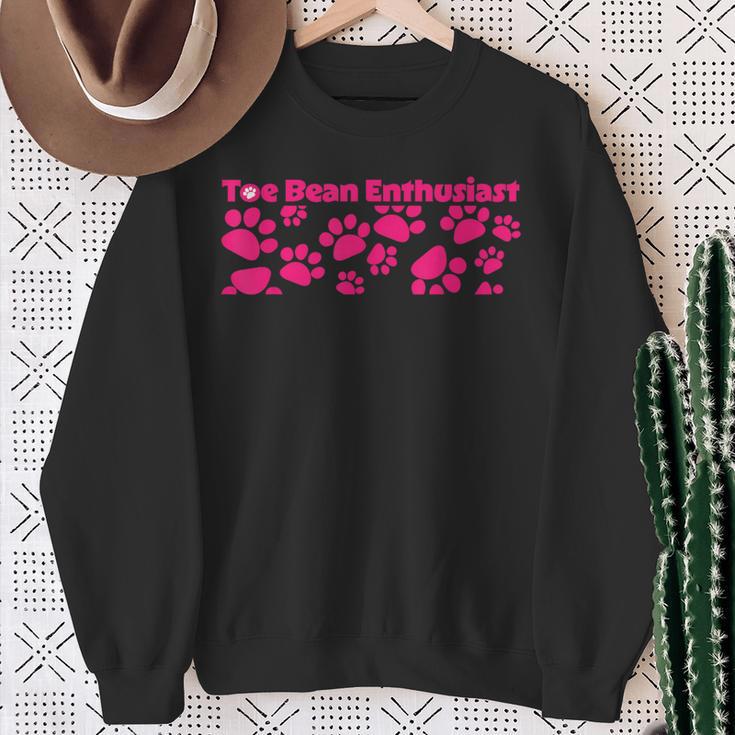 Toe Bean Enthusiast かわいい 猫 肉球 スウェットシャツ 年配の女性への贈り物