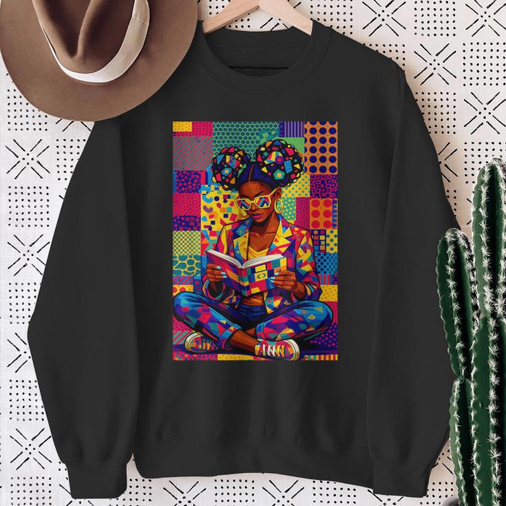 History Month Educated Black Women Girls Reading Book Sweatshirt Gifts for Old Women History Month Educated Black Women Girls Reading Book Sweatshirt Gifts for Old Women