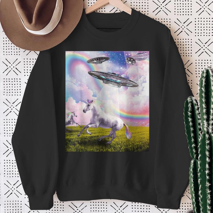 Ufo 誘拐ユニコーン スウェットシャツ 年配の女性への贈り物