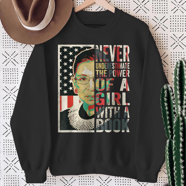 Never Underestimate The Power Of A Girl With A Book T-Shirt Sweatshirt Gifts for Old Women