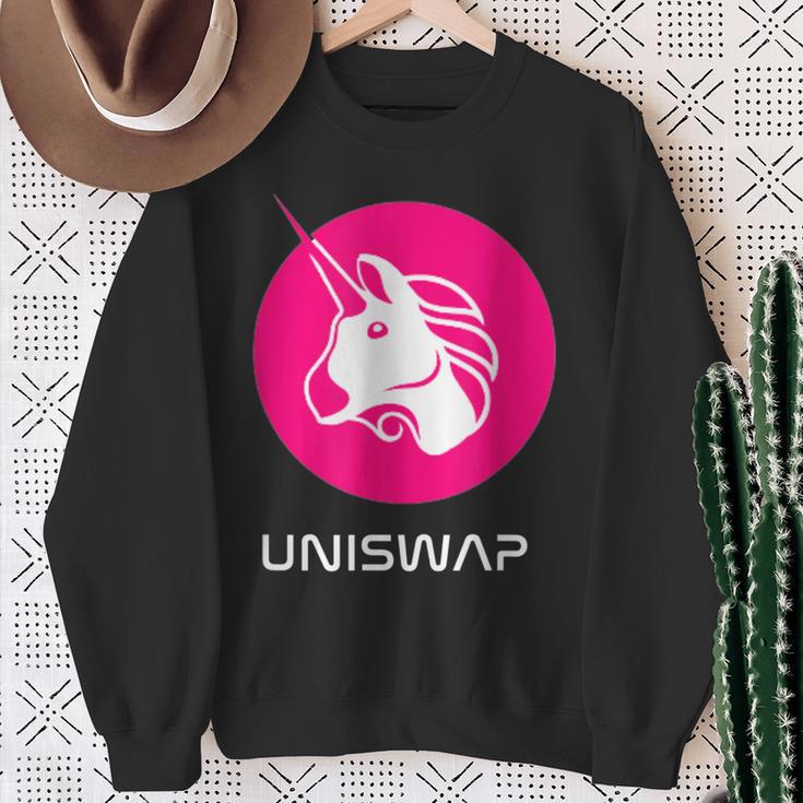 Uniswap Dex、Crypto Defi、分散型アプリケーション交換 スウェットシャツ 年配の女性への贈り物
