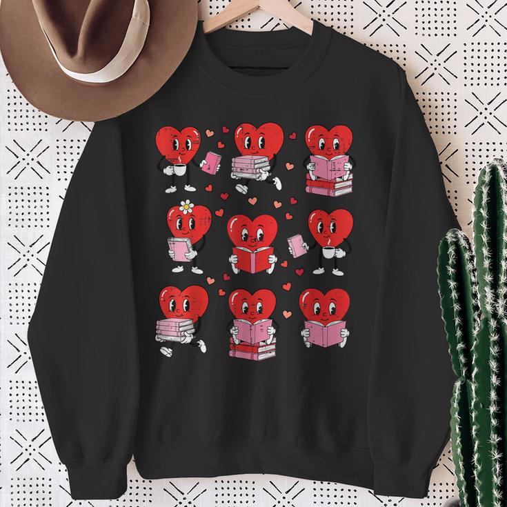 Valentines Day Librarian Heart Reading Book Women Men Kids Sweatshirt Gifts for Old Women Valentines Day Librarian Heart Reading Book Women Men Kids Sweatshirt Gifts for Old Women