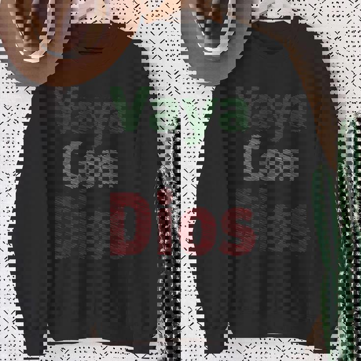 Vaya Con Dios Go With God Walk With God インスピレーションtシャツ 長袖tシャツ スウェットシャツ 年配の女性への贈り物