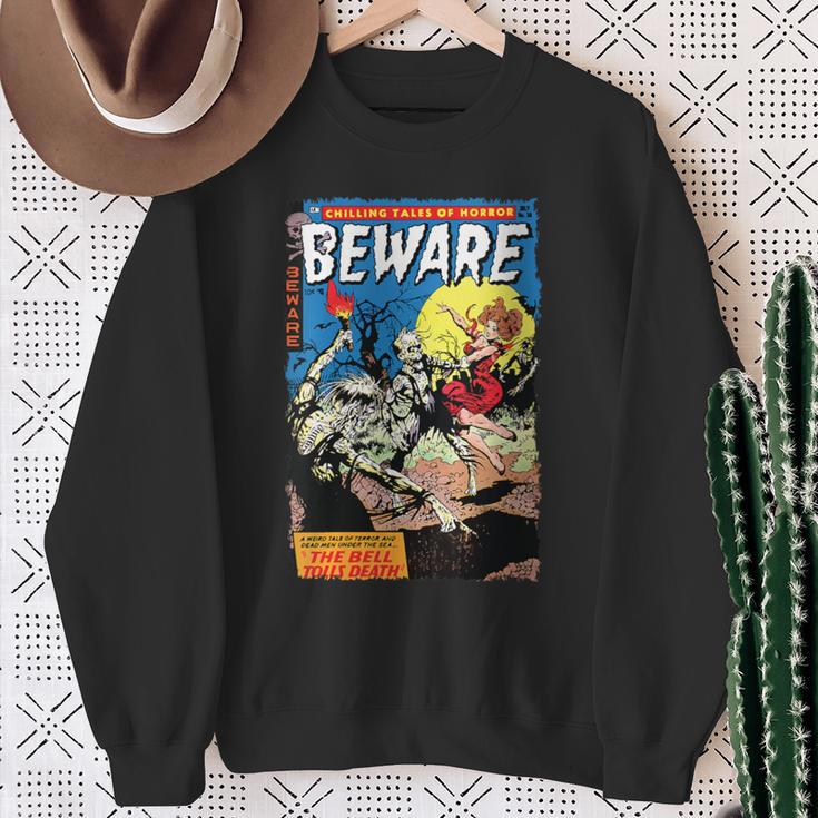 Vintage Horror Comic Book Cover Beware 10 Sweatshirt Gifts for Old Women