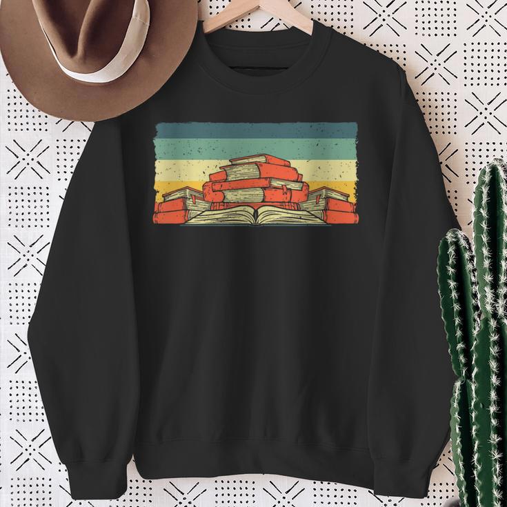 Vintage Reading For Avid Reader Men Women Book Lover Sweatshirt Gifts for Old Women