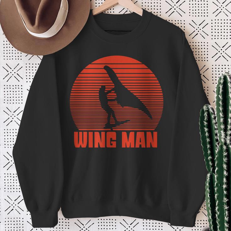 Wingurfer Wing Man ウィングフォイル ウィングサーフィン ウィングフォイラー スウェットシャツ 年配の女性への贈り物