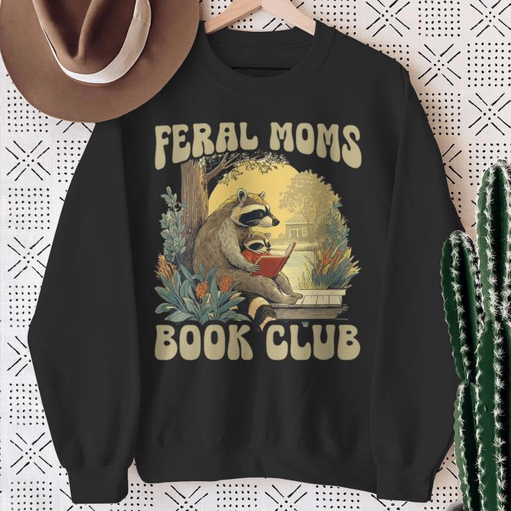 Women's Feral Moms Book Club Sweatshirt Gifts for Old Women