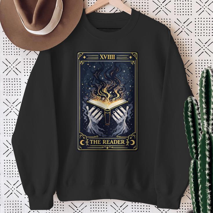 Women's Mystic Tarot Card The Reader Book Lover Sweatshirt Gifts for Old Women